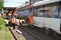 Unfall zwischen zwei KVB Bahnen Koeln Hoehenhaus Im Weidenbruch P128